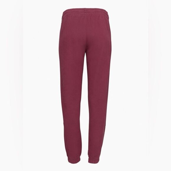 Tna NEW COZY FLEECE | PERFECT BOYFRIEND SWEATPANT | SPICED BURGUNDY - Picture 5 of 8